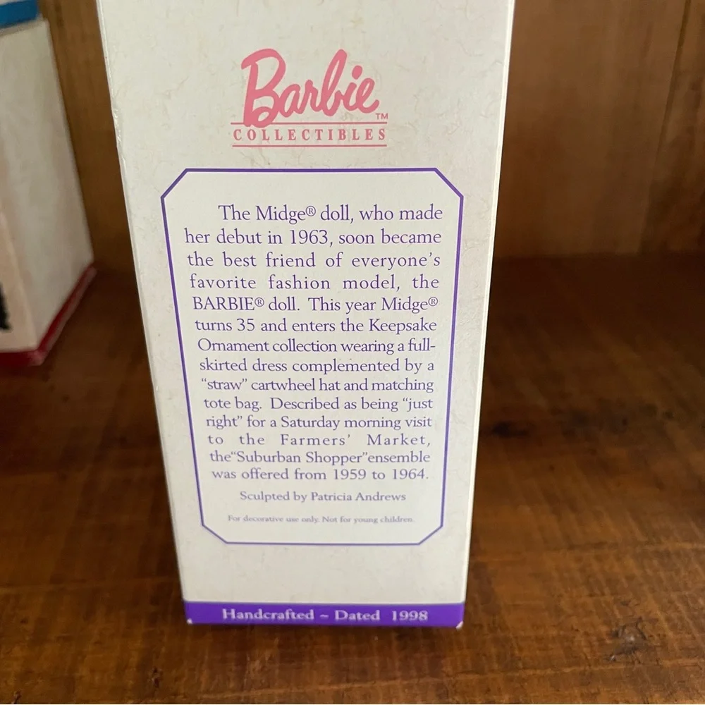 Hallmark Keepsake Suburban Shopper Midge Barbie 35th Anniversary Ornament 1998
